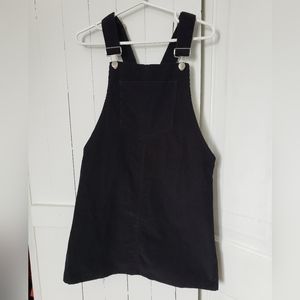 Black Corduroy Pinafore Overall Dress
